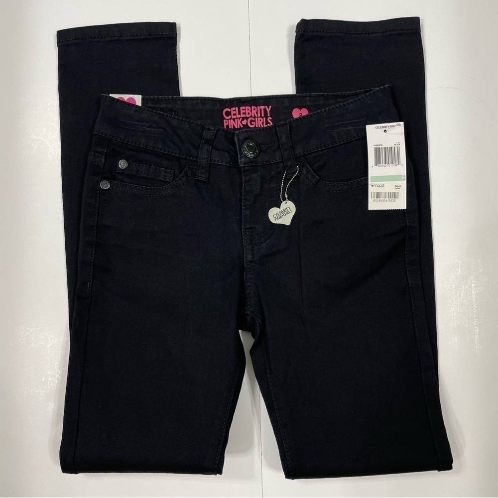 NWT Celebrity Pink Girls Black Jeans Size 8